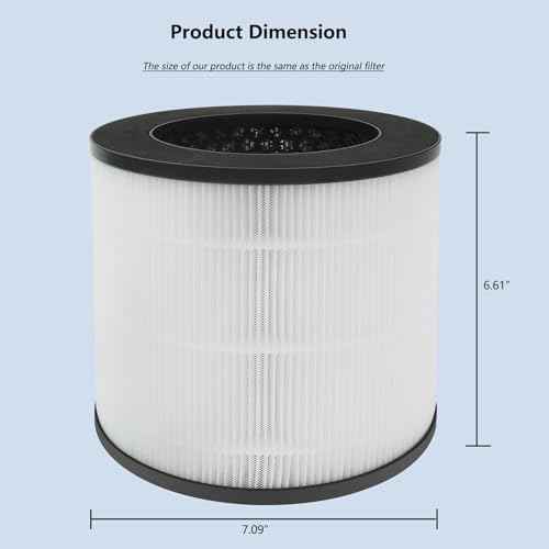 4 Pack 14 Replacement Filter Compatible with MA Series 14/14B/14W Air PuriFier, 3-in-1 Filtration Contains Pre-Filter, True H13 HEPA and Activated Carbon (4 Pack)