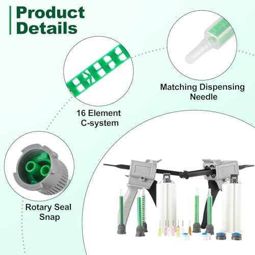 24 Pack Epoxy Mixing Nozzle, 3.5 Inch Adhesive Mixing Nozzle Tip, Resin Mixer Adhesive Gun Applicator for 50ml/1.7oz (1:1 & 2:1 Ratio)