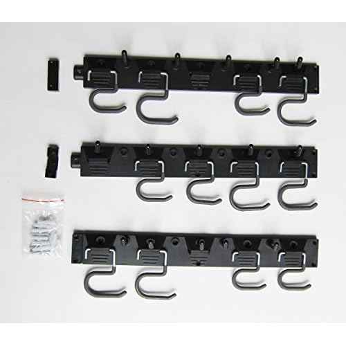 Adjustable Storage System 48 Inch, Wall Holders for Tools, Mop Broom Holder, Garage Organizer, Garden Tool Organizer, Garage Storage