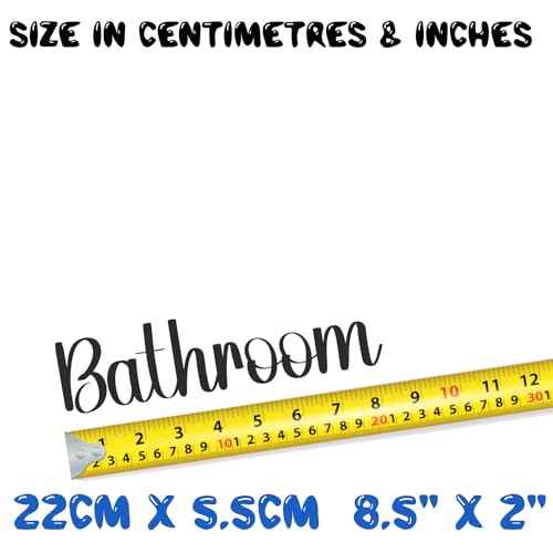 Pack of 2 Home Door Sign Stickers - Bedroom D?cor - Bathroom Door Sign - Toilet - Kitchen - Living Room (Bathroom)