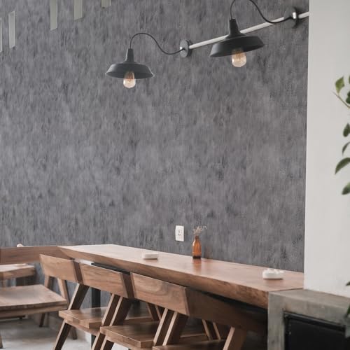 Concrete Wallpaper 15.7 in x 118 in, Peel and Stick Vinyl Cement Concrete Contact Paper for Walls Cabinets, Waterproof Removable Textured Wallpaper
