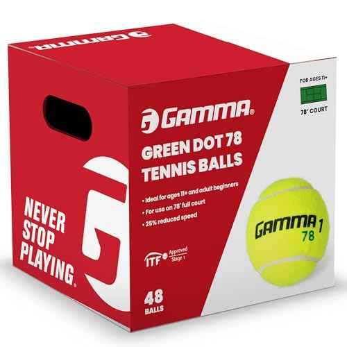 GAMMA Orange 60 and Green 78 Dot Training Tennis Balls for Kids & Beginners, Low-Compression Core Reduces Speed & Bounce, Great for Tennis Practice, USTA and ITF Approved for 10 & Under Tournament
