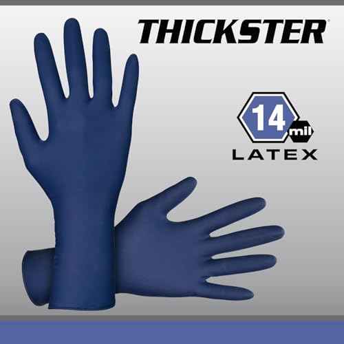 SAS Safety 6604-20 Thickster Powder-Free Latex Disposable Glove, X-Large, Pack of 50
