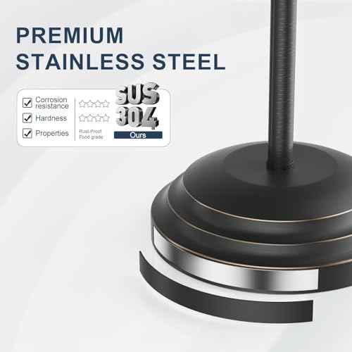 Bathroom Toilet Paper Holder Stand, Oil Rubbed Bronze Toilet Paper Holder Free Standing, Stainless Steel Pivoting Toilet Tissue Roll Holder£¬Adjustable Height (14 to 24 Inch) Paper Holder