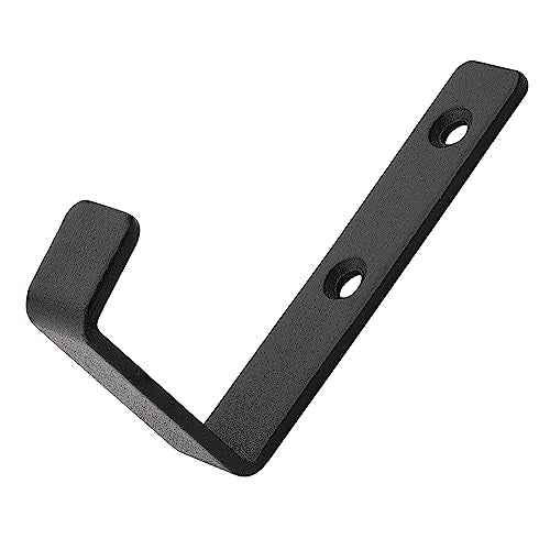 Wall Hooks Heavy Duty Extra Thick Pure Metal Screw Double Hole Installation More Firm Hook Coat Key Robe Hanger Utility Hooks Sand Black-6