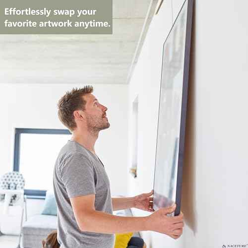Picture Rail Hanging System- Innovative Art Hanging Rail System Including 4 Pcs 24" Picture Rails, 4 Pcs 2M Picture Rail Hooks & Installation Hardware- Elegant Picture Hanging Kit for Gallery