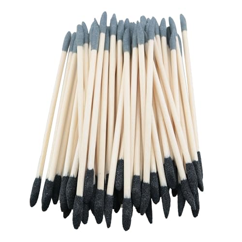 30PCS Double End Matchsticks Sanding Twigs Fine Detailing Polishing Sticks Sanding Sticks for Plastic Models Wood Hobby
