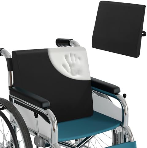 BALAPET Wheelchair Back Cushion,3.5ââ Thick Wheelchair Cushions Ergonomic Design Foam Support Lumbar Pillow for Long Sitting Reduce Back Pressure Essential Wheelchair Accessory