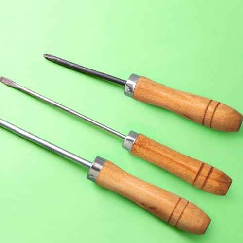 Wooden File Handle with Strong Metal Collars 10pcs, 5pcs Medium Wooden Handle for 6"-8" File and 5pcs Large Wood Handle for 10"-12" File, Screwdriver Hand Drill File Handle Cutting Tool Craft