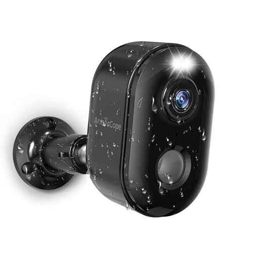 Security Cameras Wireless Outdoor, Battery Powered 2k WiFi Cameras for Home Security, Spotlight Color Night Vision, AI Motion Detection, Siren, Weatherproof, 2-Way Talk, Playback, SD/Cloud Storage