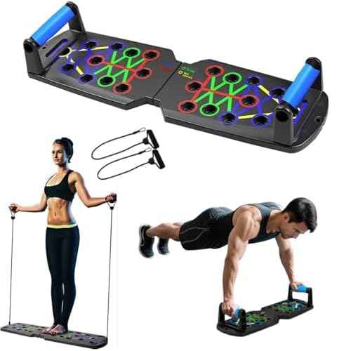 Pilates Board | Portable Pilates Reformer Equipment & Ski Balance Board for Home Workout | 12 in-1 Split Pilates Reformer Machine with Digital Timer | Home Pilates Kit for Gym,Abs,Fitness,Exercise