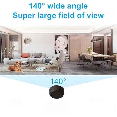 HsiaoPun Home Camera 1080P Wireless WiFi Small Nanny Cam Portable Indoor Secret Tiny Video Security Cameras with AI Motion Detection Night Vision