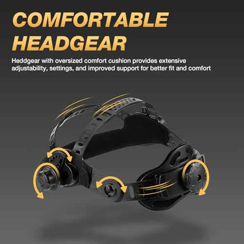 High-Definition Welding Helmet Auto Darkening with a View Like Sunglasses- 180¡Æ View 4"X4" Screen with Solar Power, 4 Arc Sensors 3/5-9/9-13 Shade for TIG MIG Grinding, Lightweight & Durable
