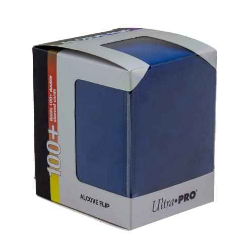 Ultra Pro - Vivid Alcove Flip Deck Box (Blue) - Protect and Store up to 100 Double Sleeves Standard Size Cards, Perfect for Sports Cards, Gaming Cards & Collectible Trading Cards