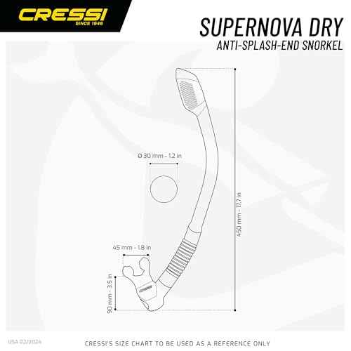 Cressi Single Lens Frameless Scuba Mask & Dry Snorkel for Snorkeling, Scuba Diving, F-Dual & Supernova Dry: Designed in Italy
