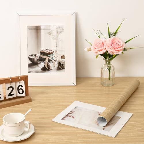 Maple Wood Grain Peel and Stick Contact Paper 17.7¡± x 197¡± Removable Self-Adhesive Decorative Wood Wallpaper Waterproof Vinyl for Walls Kitchen Furniture Cabinets Countertop Crafts