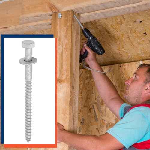 Tandefio 60 Pack 3/8 x 6'' Lag Screw Kit with Washers Hot Dip Galvanized Hex Lag Bolts Heavy Duty Wood Screws for Wood Decks Fences