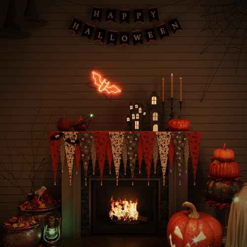 Bat Neon Sign for Wall Art Decor,Led Sign Animated Bat Swing Neon Light Up Sign for Wall Decor Bedroom Home Decor Bar Halloween LED Decoration Light,Plug in Powered Dimmable LED Light,21" x 10"