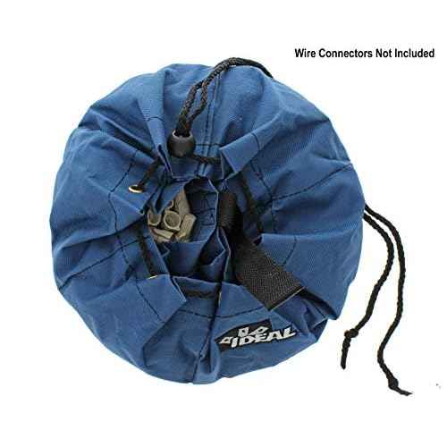 IDEAL Electrical 35-655 Small Parts/Tools Bag Portable Tool Kit Carry Bag with Loop Handles, 5 in. Divider Pockets, Drawstring Opening