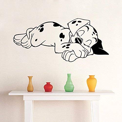 BooDecal Spotty Dog Dalmatian Cute Puppy Falling in Sweet Dream Vinyl Wall Decals Stickers for Baby Nursery Bedroom 22 x 10 inches