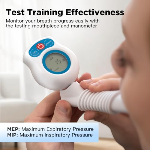 Digital Breathing Exercise Device for Lungs | Lung Trainer for Respiratory Muscle Training | Breathing Trainer for Better Breath | Lung Exerciser Device Mobile App Included