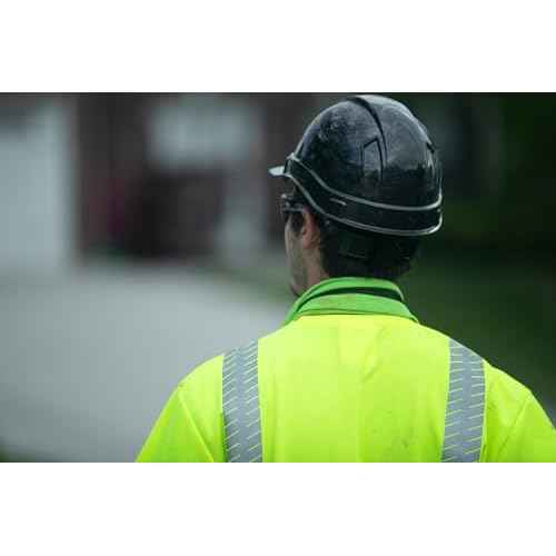 PYRAMEX Ridgeline Cap Style Hard Hat, Vented, 4-Point Ratchet Suspension, Black Graphite Pattern