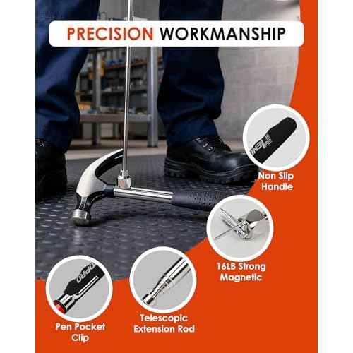 Telescoping Magnetic Pickup Tool, 32" Extendable 16LB Strong Magnet Stick Telescopic Magnetic Pick-up Tool, Magnetic Wand Retrieval Tool Unique Gift for Men, Father, Grandpa, Mechanic