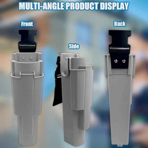 Window Cleaning Holster with Belt, Removable Side Bucket, Detachable Squeegee Holder Tool, Carry Multiple Tools on Waist, Ideal Cleaners Kit