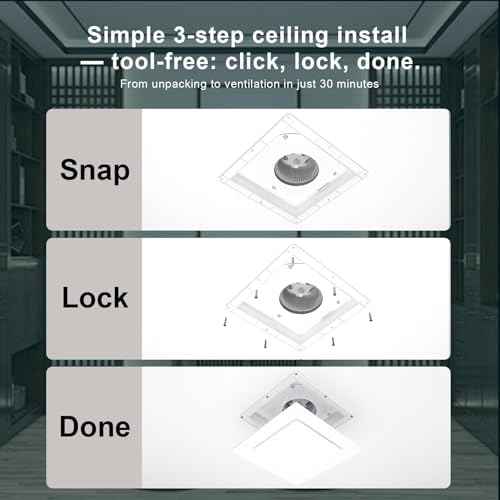 Bathroom Exhaust Fan with Light, 12 INCH, Upgraded Quiet Square Vent Fans with LED Light, 141 CFM, for Bathroom, Office, Home