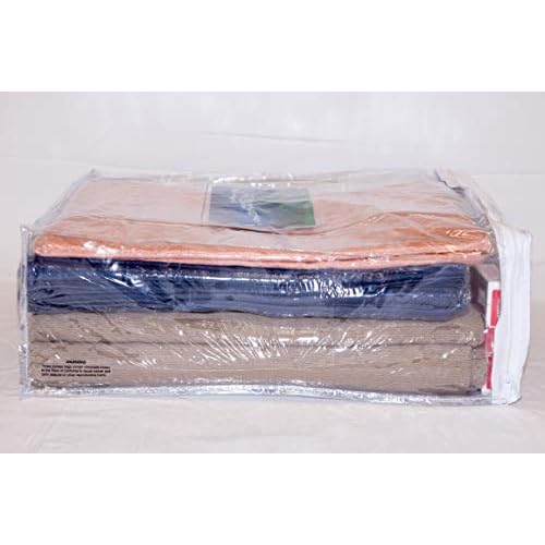 10-Pack Clear Vinyl Zippered Storage Bags 12 x 15 x 5 Inch