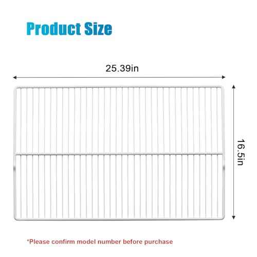 240360908 Refrigerator Wire Shelf 25 3/7 X 16 1/2 Inch Compatible with Frigidaire, Kenmore, Foreverpro 240360901, 240360905, 3189137, AP5805565, EAP9492365 (1 Pack)