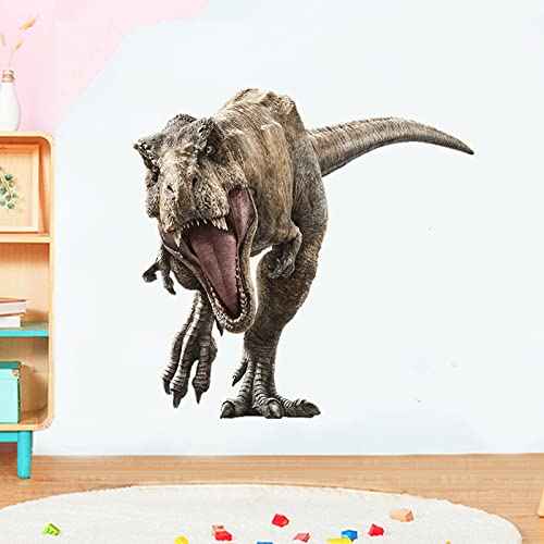 Kiddale Raptor Dinosaur Wall Stickers,Peel and Stick Removable Dinosaur Wall Decals for Kids Boys Girls Adult Bedroom Living Room