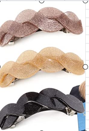 Large Hair Barrettes for Women Beautiful Lines Simple Retro Classic Snap French Hair Clips Fashion Hair Accessories for Women Thick Hair 3 Pcs