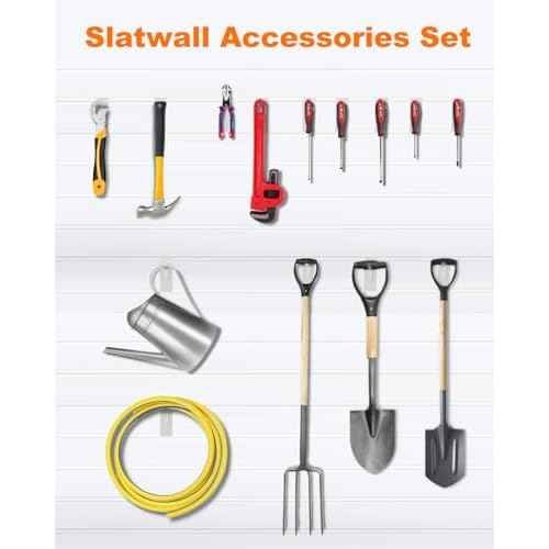 1" Slatwall Hooks, White, 30 Pack Slat Wall Paneling Display Hooks, Slatwall Accessories for Retail Home Efficient Storage