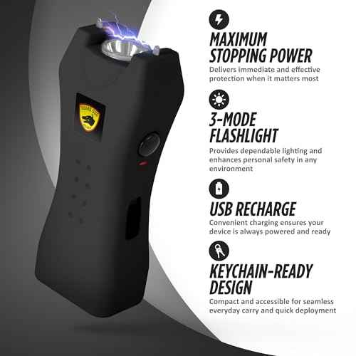 Guard Dog Security Mini Stun Gun Flashlight Rechargeable and Pepper Spray Self Defense Keychain for Women, Stun Gun Flashlight and Pepper Spray Combo, Personal Safety Value Set