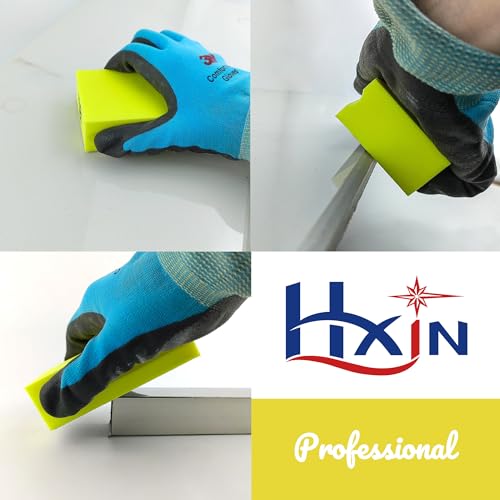 Diamond Hand Polishing Pad Diamond Sanding Block Foam Backed Diamond Sponge Sanding Pads for Wet or Dry Grinding polishing for Granite Marble Stone Tile Glass Ceramic (1, 120# Hexagon)