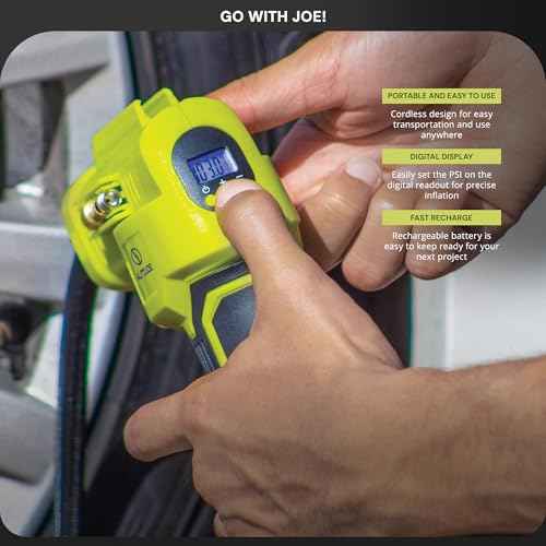 Auto Joe 24V-AJC-MAX Cordless Portable Air Compressor Kit | W/ 1.3-Ah Battery, Nozzle Accessories, and Storage Bag