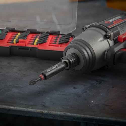 INTERTOOL Impact Bit Set for Impact Drivers with Compact Hard Case | 21pc Color-Coded Torx, Phillips, Slotted, & Square | S2 Steel Alloy Bits with Quick Change Magnetic Holder | VT08-3381
