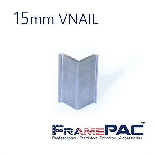 V Nails for Hardwood Picture Frames - 15mm (9/16 Inch) - [400 V-Nail Pack, Loose] - Ultra Strong Vnail Wedges for Picture Framing - Joining Picture Frame Corners