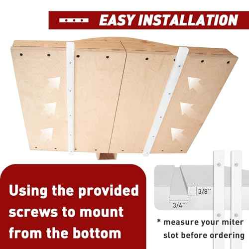 Crosscut Sled for Table Saw - Premium UHMW Plastic - 3/4" X 3/8" X 17" - Predrilled Holes and Screws - Ideal for U Tracks, Woodworking, Miter Slots, Router Table, Bandsaws - 2 Bars Included