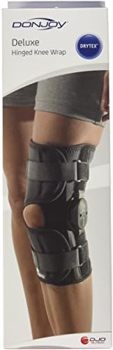 DonJoy Deluxe Hinged Knee Brace, Drytex Wrap Around, Open Popliteal, Large