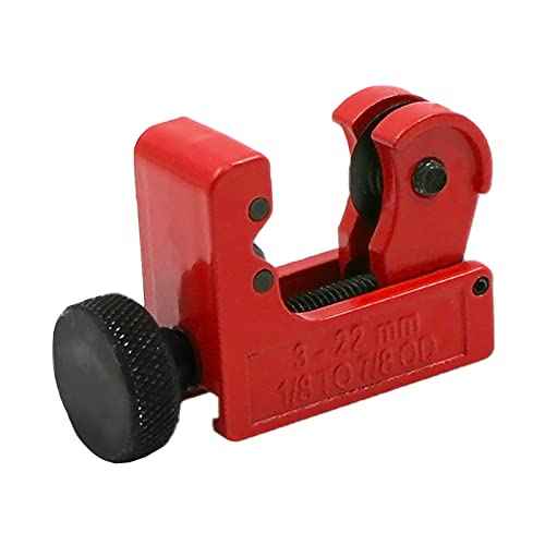 Mini Copper Pipe Tubing Cutter - Adjustable Mini Tube Cutter for Copper Metal, Plastic, Brass, Thin Stainless Steel for £¨1/8 inch -7/8 inch£©/ (3-22mm) OD Pipes)