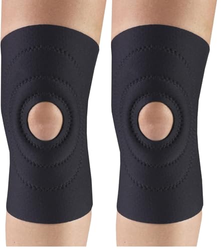 OTC Knee Support, Encircling Stabilizer Pad, Neoprene, Black, 3X-Large (Pack of 2)