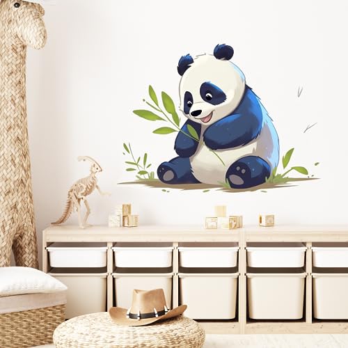 Cartoon Panda Wall Stickers Nursery Animal Wall Decals for Kid Removable Peel and Stick Wall Art Home Decor Decoration for Classroom Preschool Living Room Bedroom Bathroom
