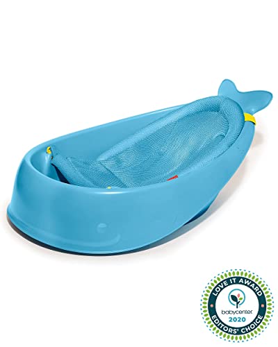Skip Hop Infant Bath Tub 3-Stage Grow With Baby Smart Sling MOBY Bathtub Blue Age 0+