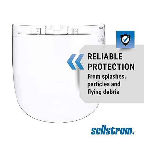 Sellstrom Replacement Window for Face Shield DP4 Multi-Purpose Safety Mask, Polycarbonate, Anti-Fog Coated, Clear Tinted, 12.125" W x 9" H x 0.060 T, ANSI Z87.1, S32100