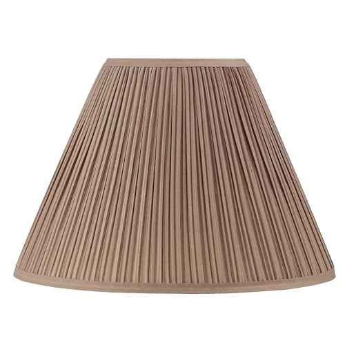 Aspen Creative 33171, Mushroom Pleated Traditional Sienna Brown Spider Lamp Shade, 6-1/2" Top x 15" Bottom x 11" Slant
