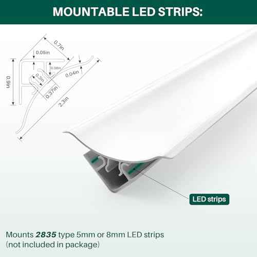 Ceiling Crown Molding Trim 10-Pack 46.9Ft in Total Length, with Base Decorative Ceiling Molding Bars -Install with Glue or Screws, White (Adhesive not Included)