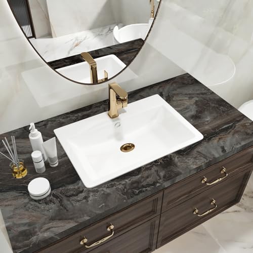 Wallercity Matte Brown Marble Contact Paper Granite Peel and Stick Countertops Wallpaper for Kitchen Bathroom Cabinets Vinyl Waterproof Marble Wall Paper for Home Decor 15.8''x78.7'' Decorative Film