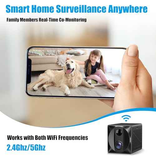 5G WiFi Hidden Spy Camera - 4K HD Indoor Security Cam, AI Motion Detection, Long Battery Life, Night Vision, Wireless Mini Cameras for Home/Baby/Pet (Camera)